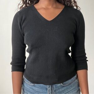 Black V-Neck Sweater